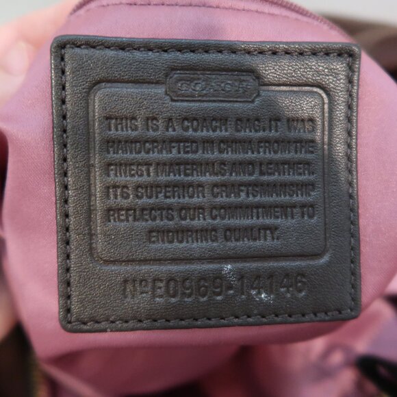 Coach H0969 - 14146 Chocolate Brown Canvas Hobo Bag - Picture 5 of 5